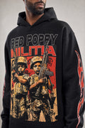 Red Poppy Militia Hoodie - Graphic