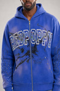 Red Poppy Dragon Hoodie - Zip-Up