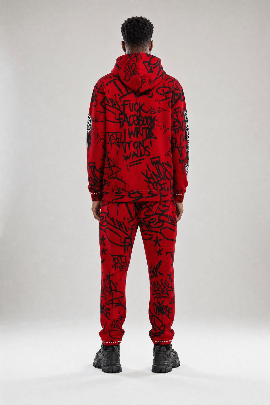 Red Poppy Graffiti Sweatpants - Graphic