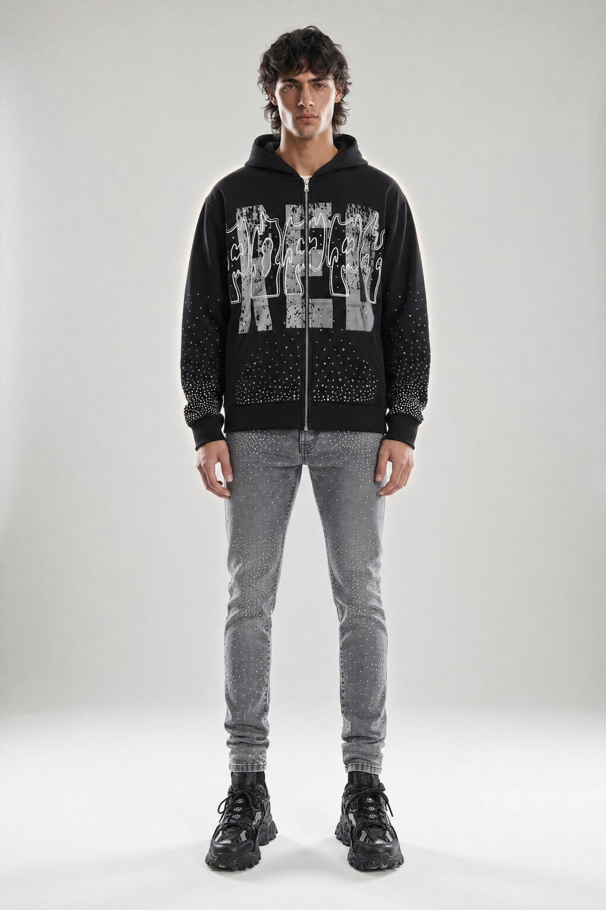Red Poppy Splatter Hoodie - Graphic