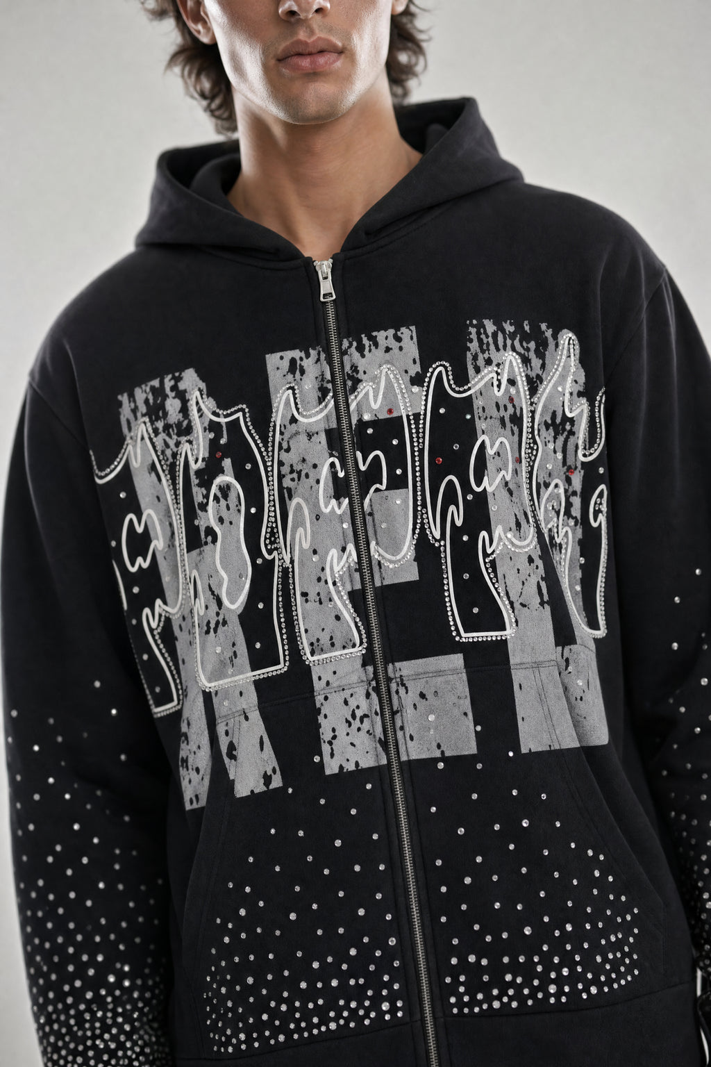 Red Poppy Splatter Hoodie - Graphic