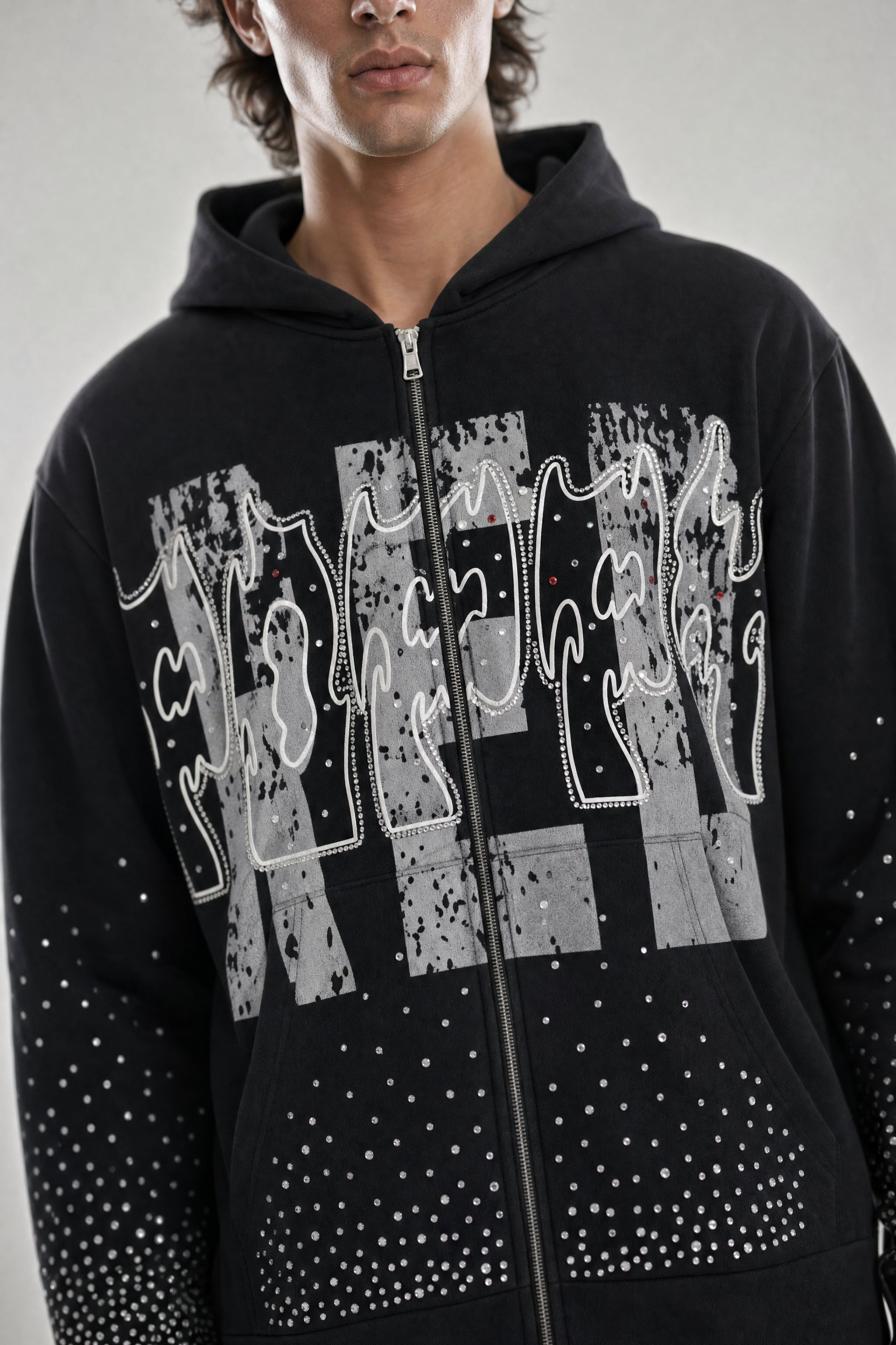 Red Poppy Splatter Hoodie - Graphic