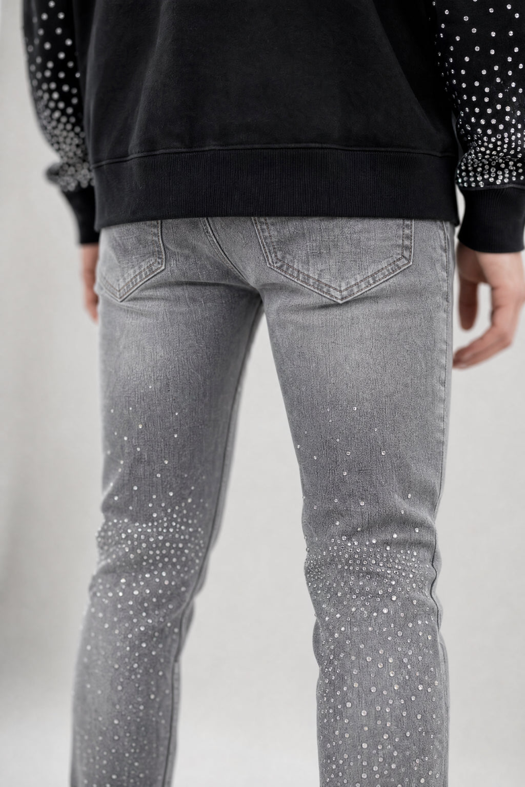 Red Poppy Starburst Jeans - Embellished