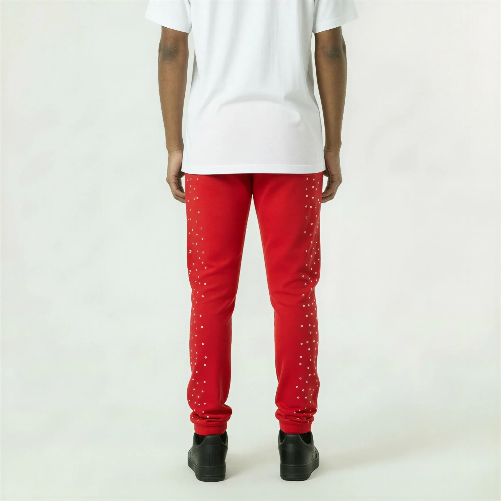 Red Poppy Stud Sweatpants - Relaxed Fit