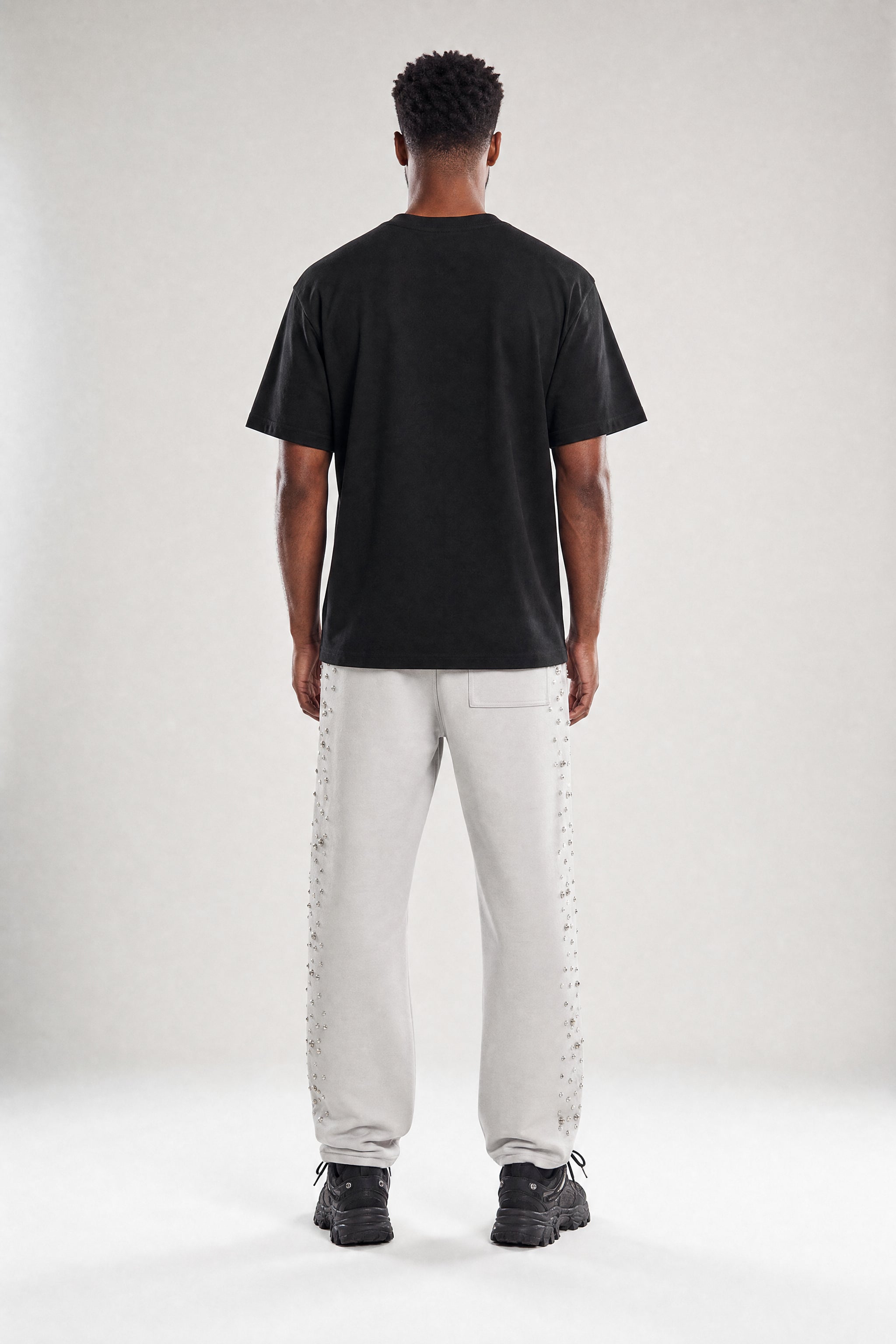 Red Poppy Eyelet Sweatpants - Embellished