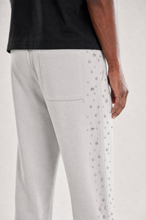 Red Poppy Eyelet Sweatpants - Embellished