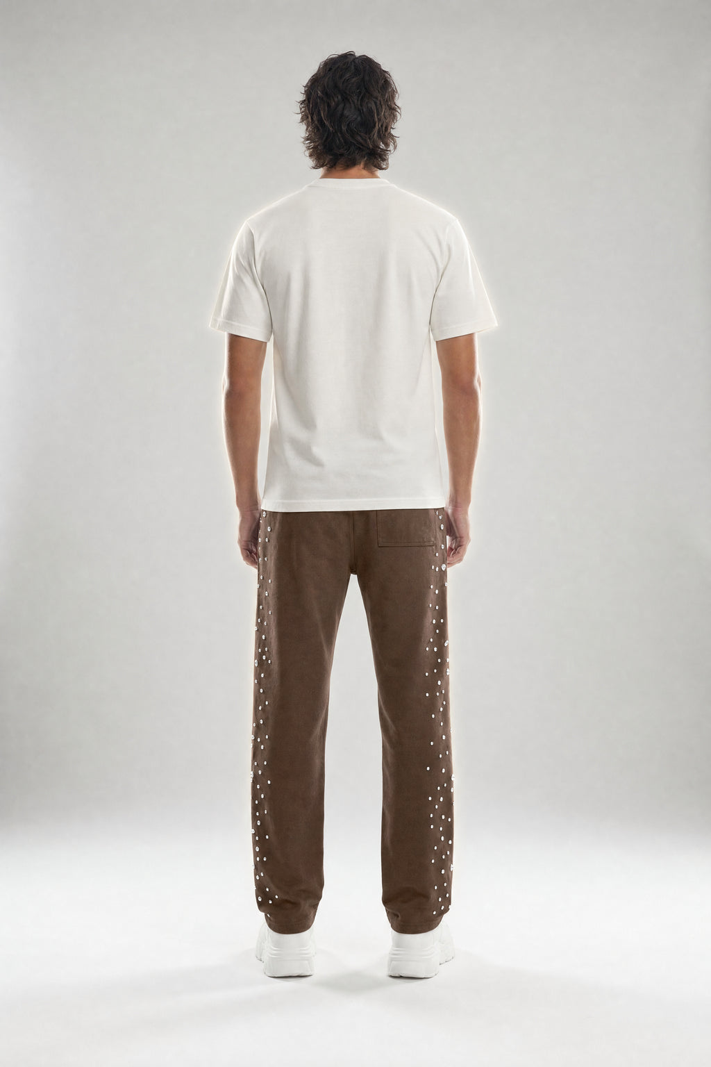 Red Poppy Dot Sweatpants - Embellished