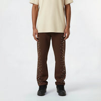 Red Poppy Dot Sweatpants - Embellished