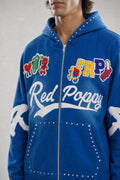 Red Poppy Patch Hoodie - Graphic