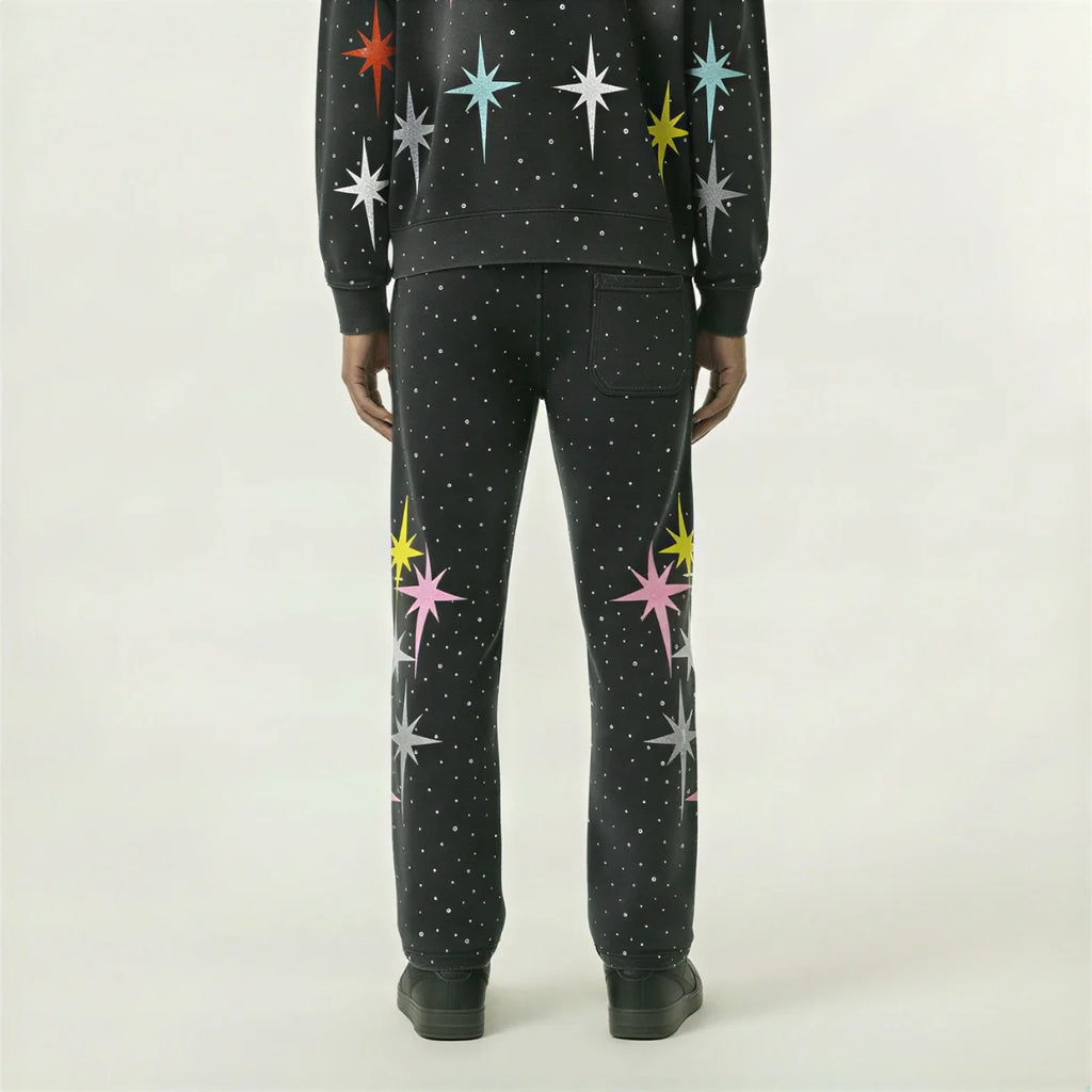 Red Poppy Star Sweatpants - Graphic