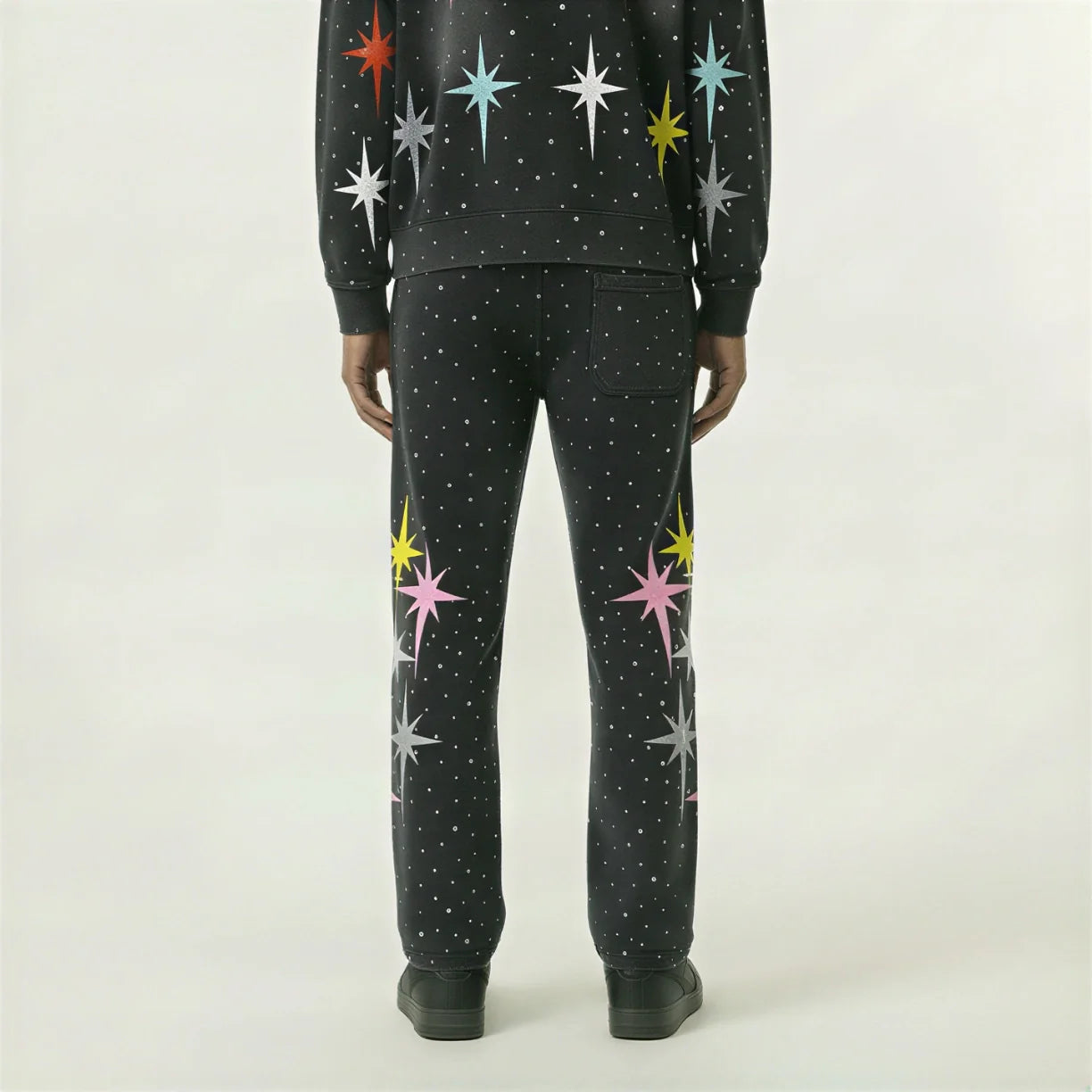 Red Poppy Star Sweatpants - Graphic