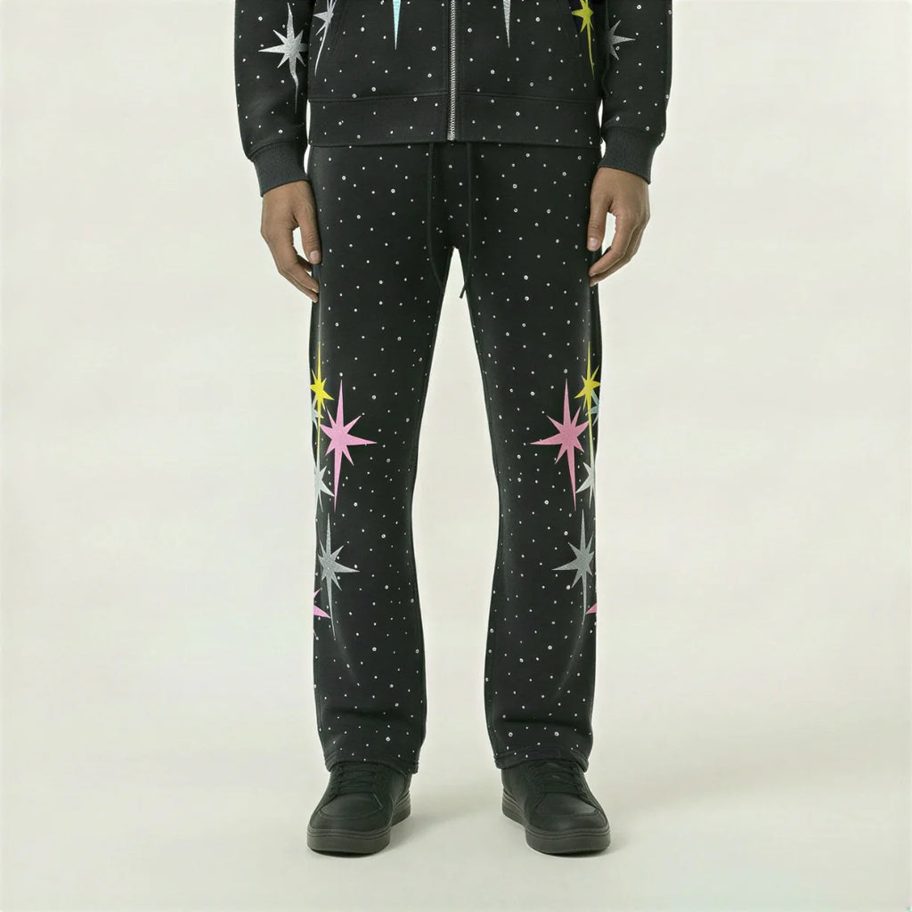 Red Poppy Star Sweatpants - Graphic