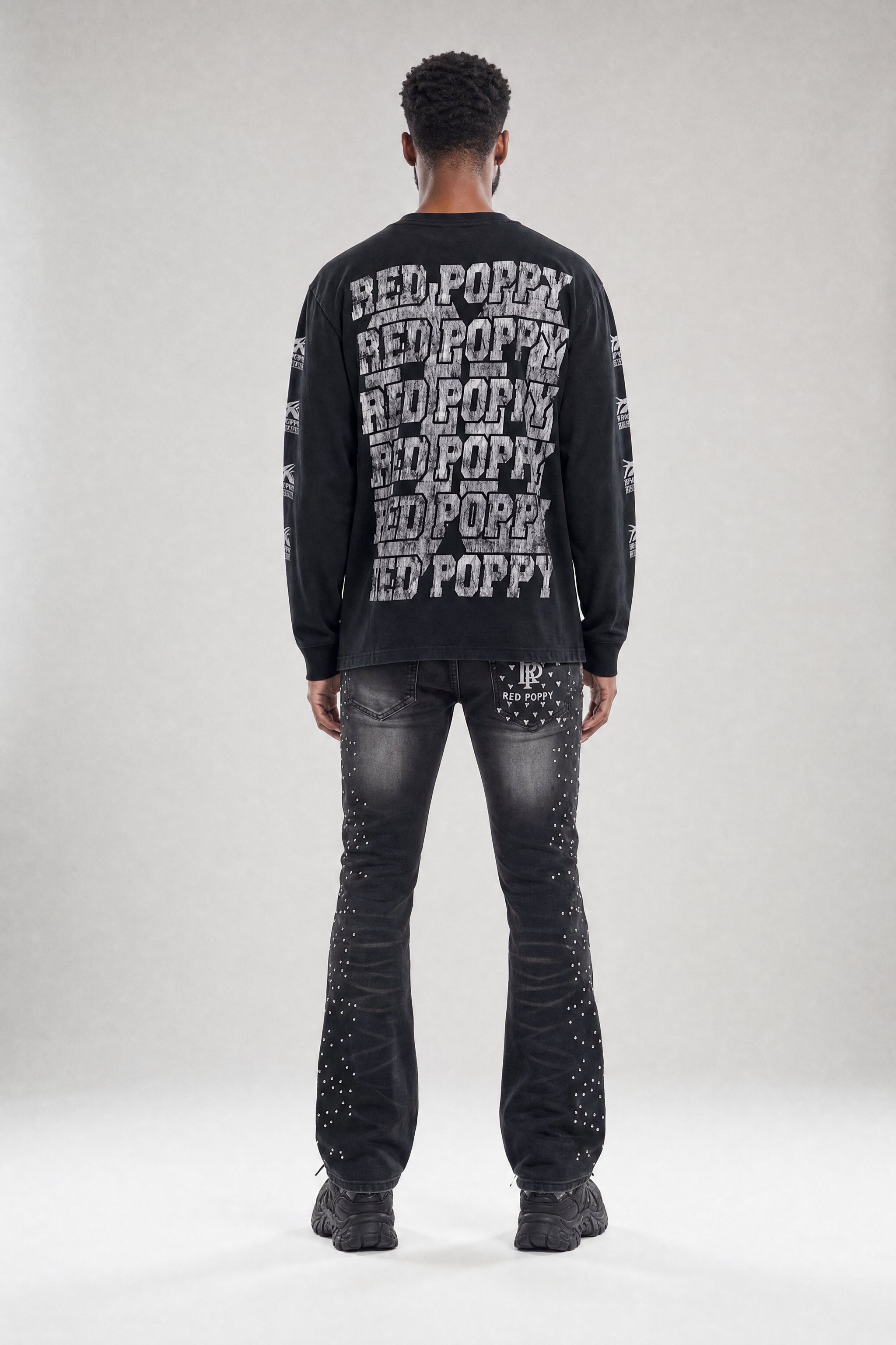 Red Poppy Split Face Tee - Graphic