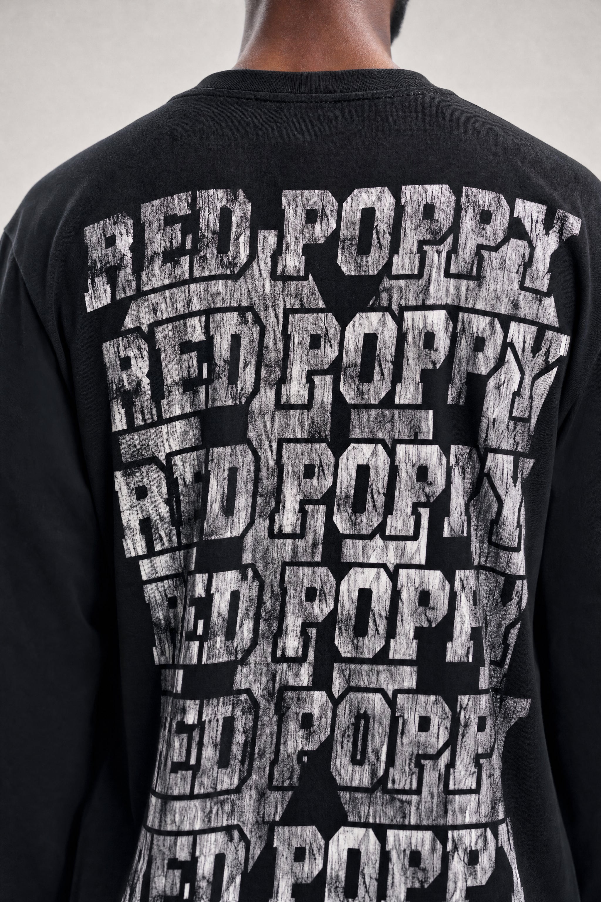 Red Poppy Split Face Tee - Graphic