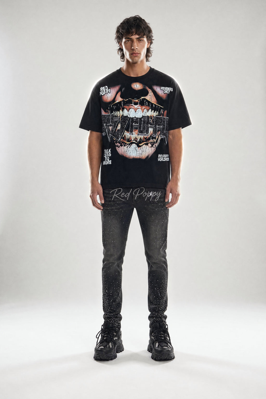 Red Poppy Teeth T-Shirt - Graphic