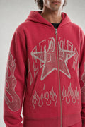 Red Poppy Flame Hoodie - Graphic