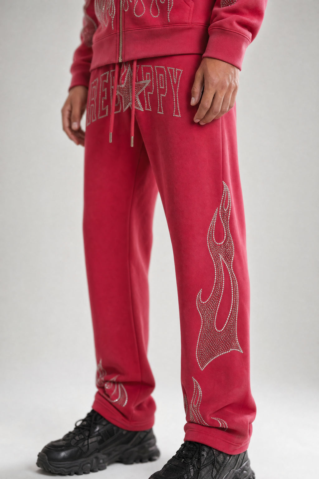 Red Poppy Flame Sweatpants - Graphic