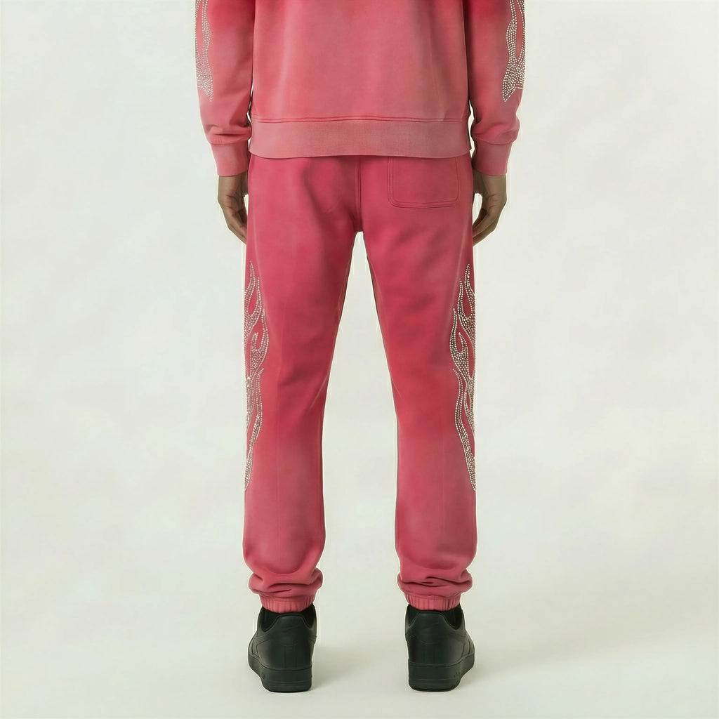Red Poppy Flame Sweatpants - Graphic