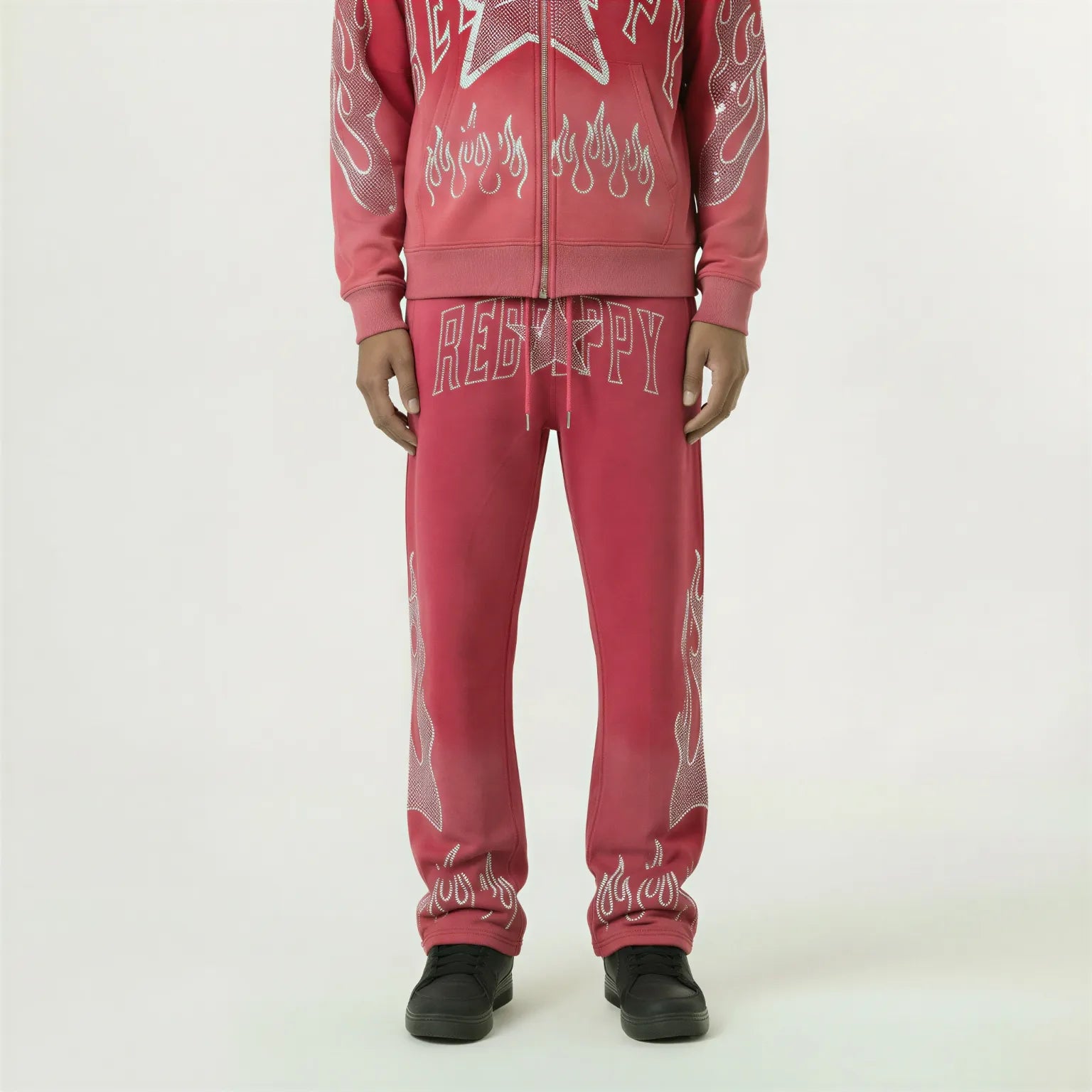 Red Poppy Flame Sweatpants - Graphic