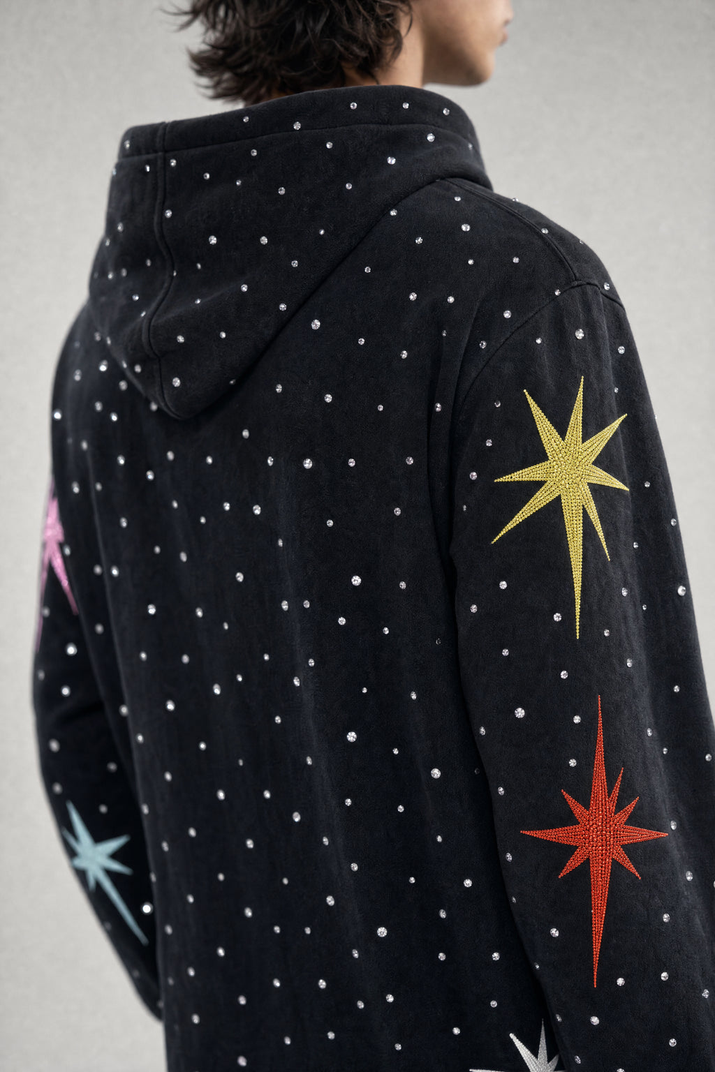 Red Poppy Starburst Hoodie - Zip-Up