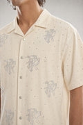 Red Poppy Dot Shirt - Embroidered