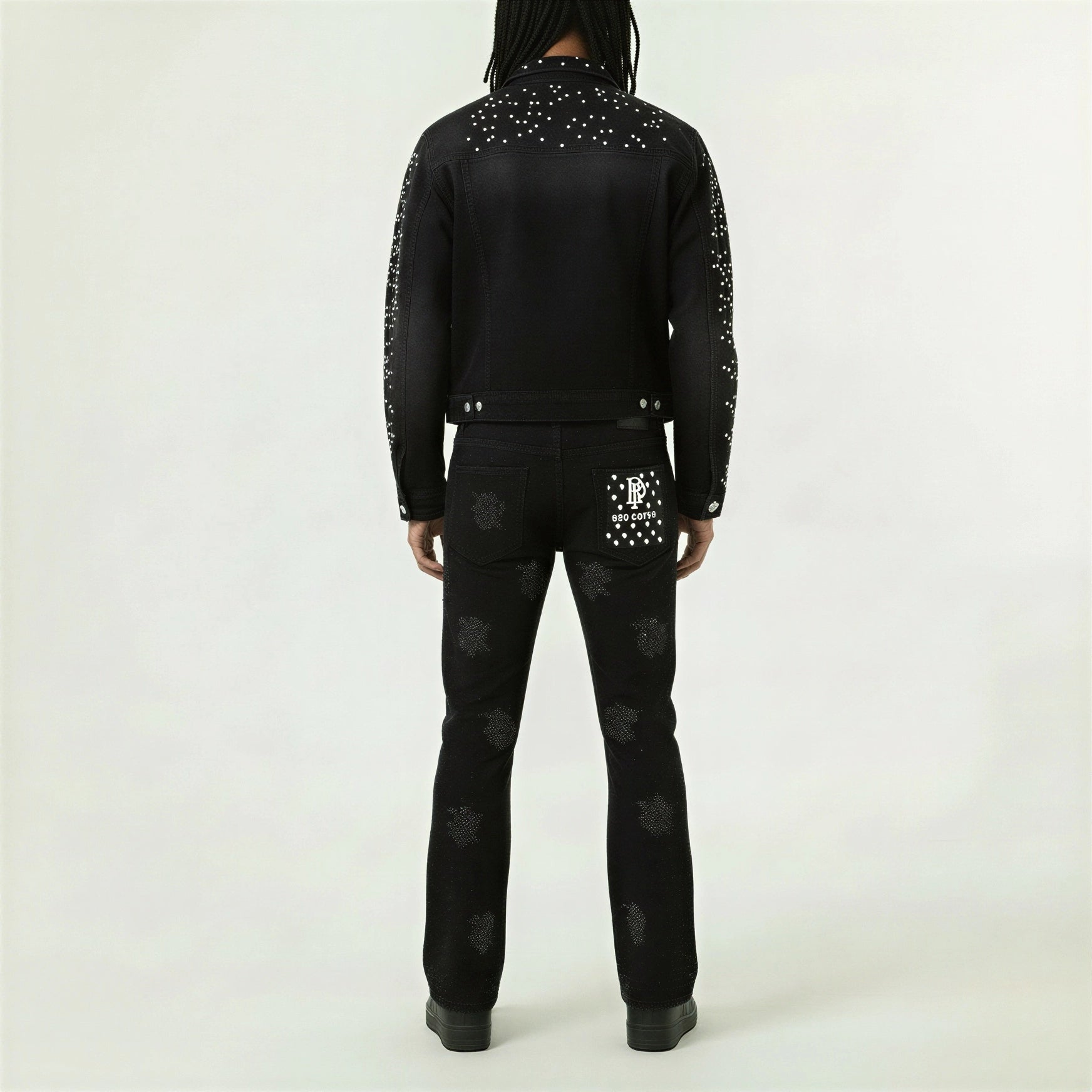 Red Poppy Embroidered Jeans - Flared Fit