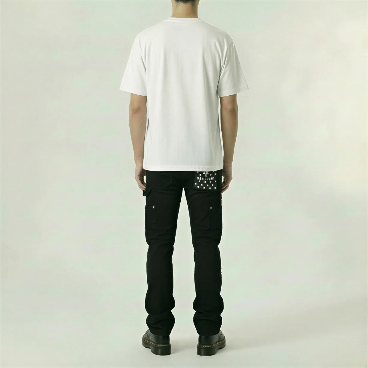 Red Poppy Embroidered Jeans - Stacked Fit