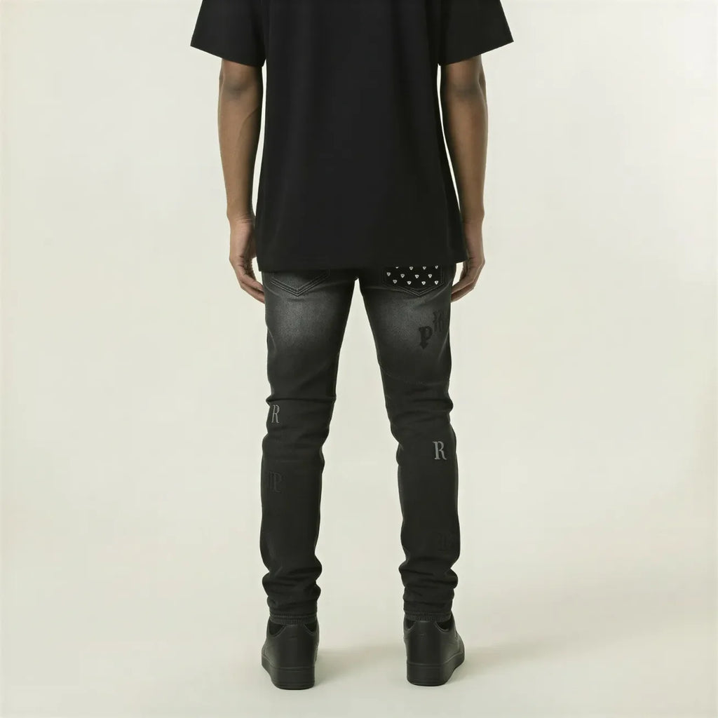 Red Poppy Graphic Jeans - Skinny Fit