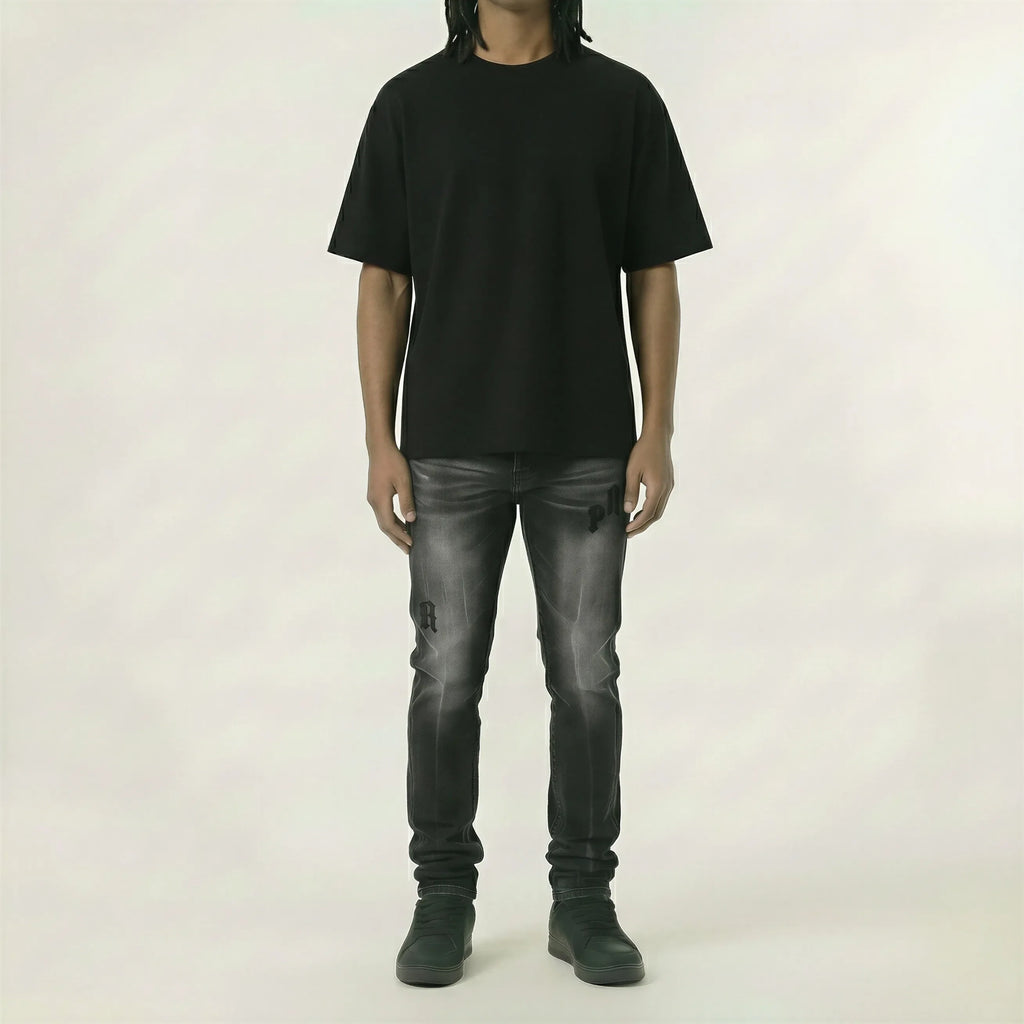 Red Poppy Graphic Jeans - Skinny Fit