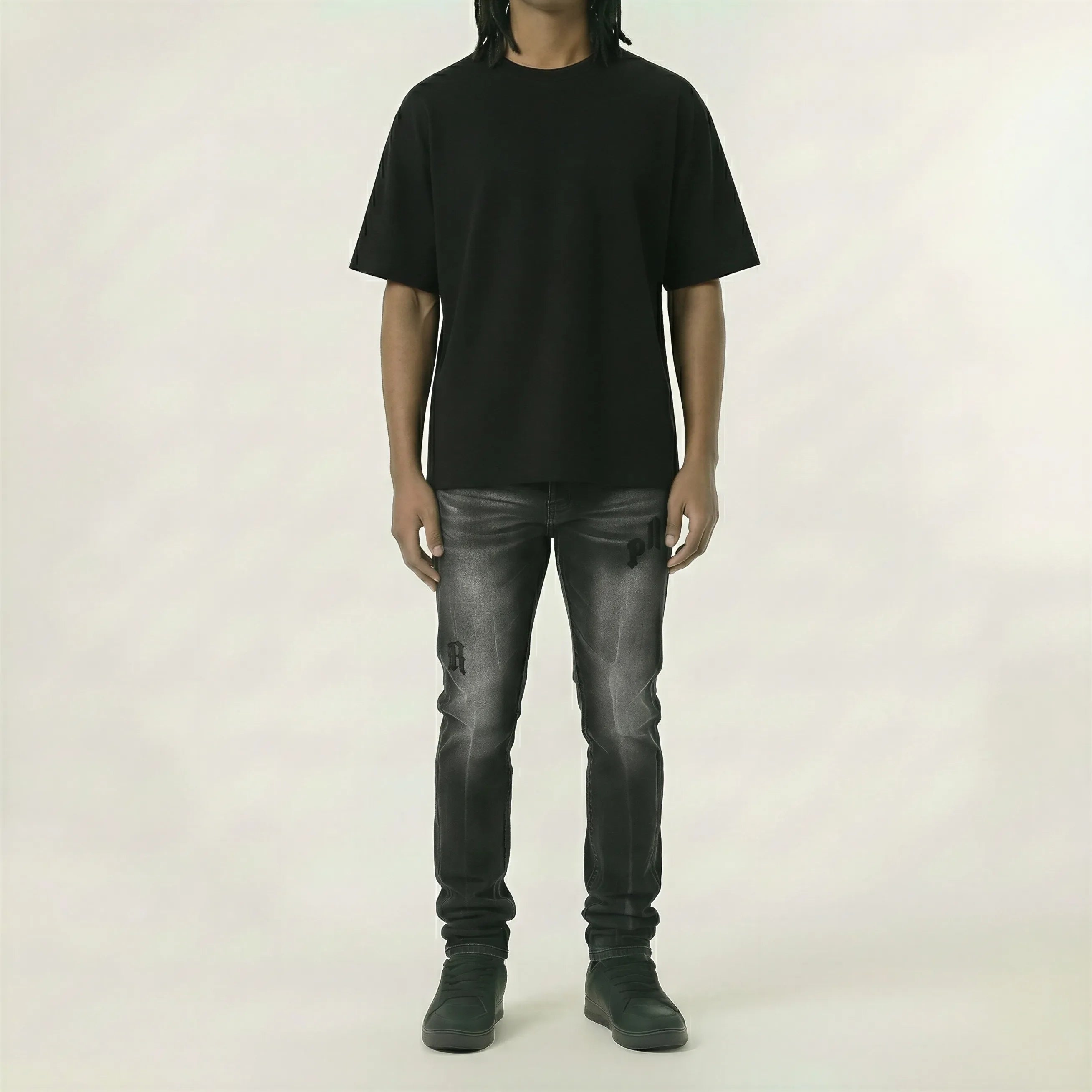 Red Poppy Graphic Jeans - Skinny Fit