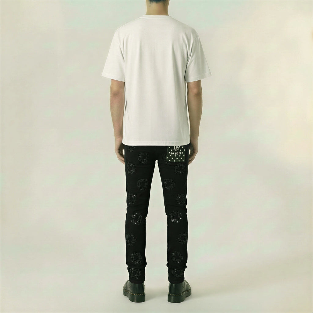 Red Poppy Floral Jeans - Embroidered