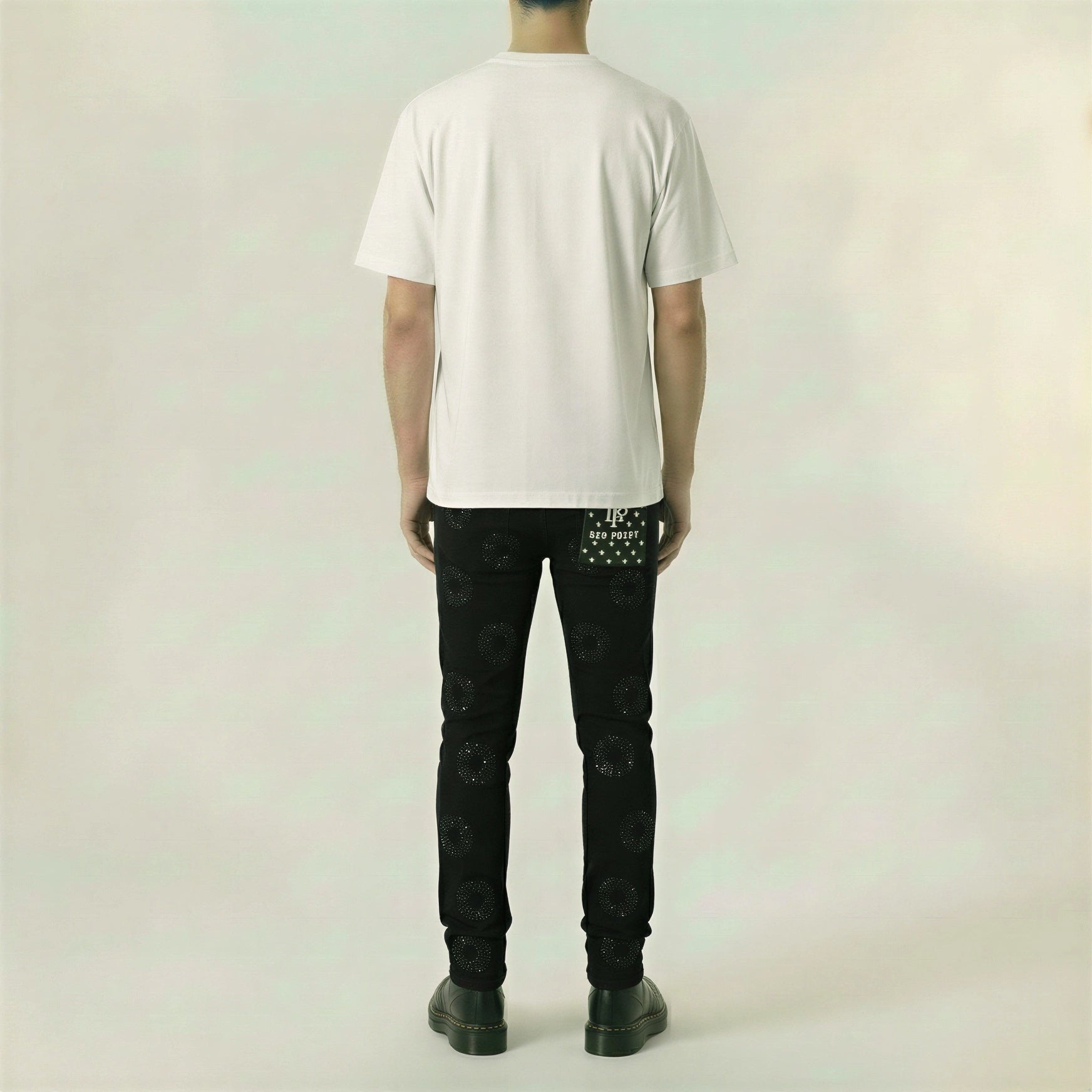 Red Poppy Floral Jeans - Embroidered