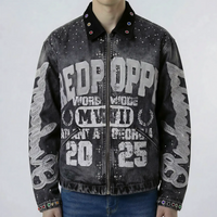 Red Poppy Embellished Jacket - Graphic