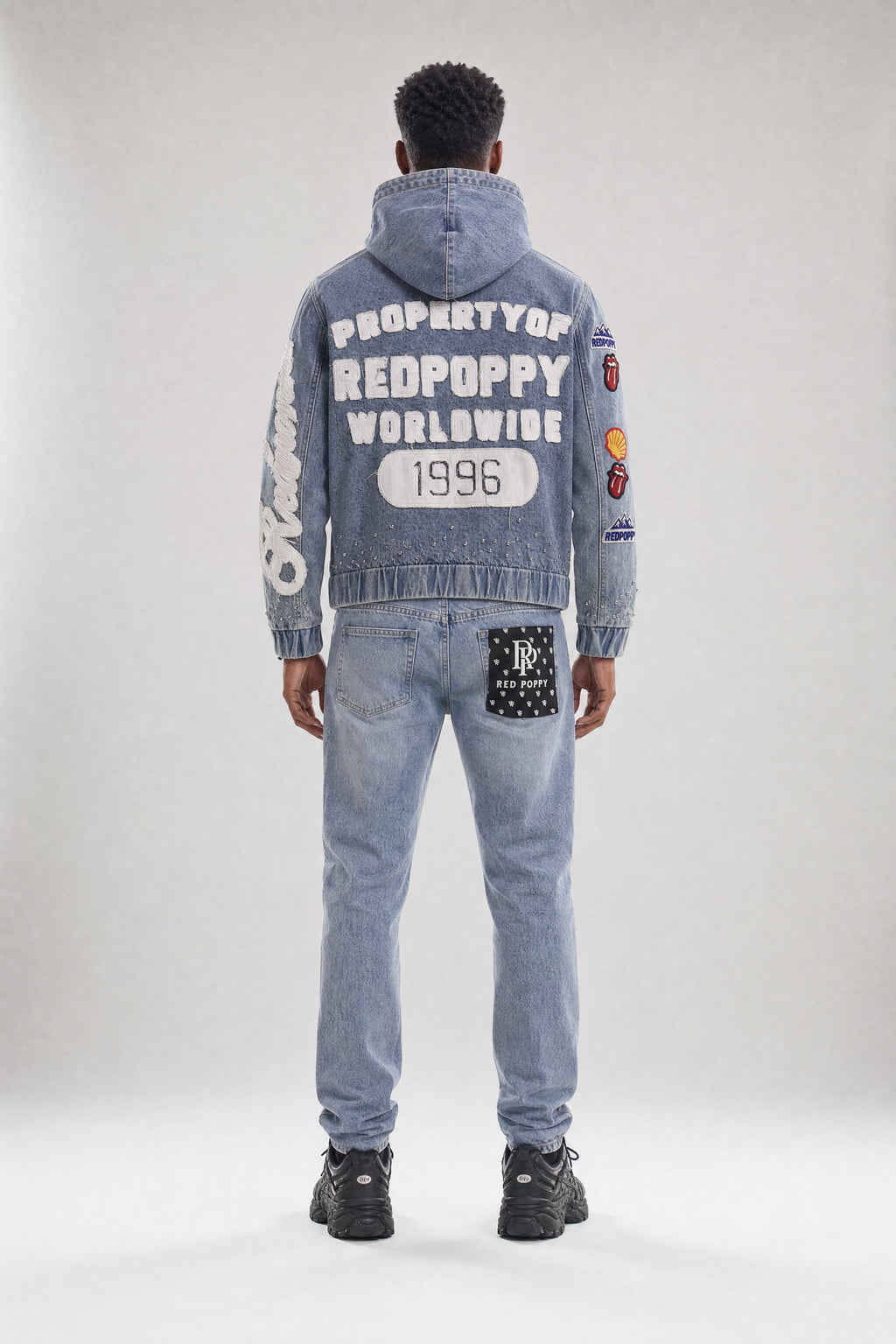 Red Poppy Patch Jacket - Graphic