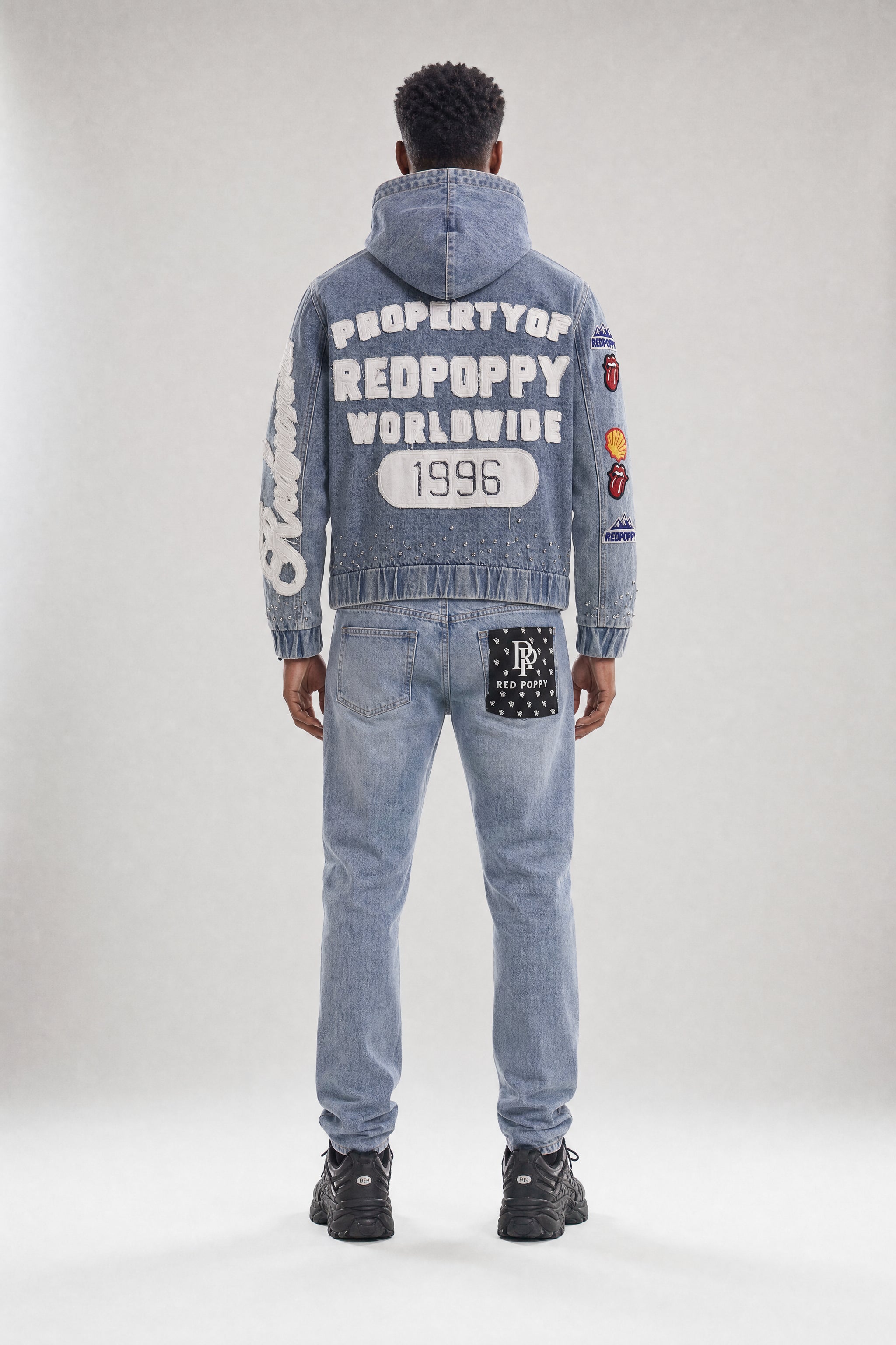 Red Poppy Patch Jacket - Graphic
