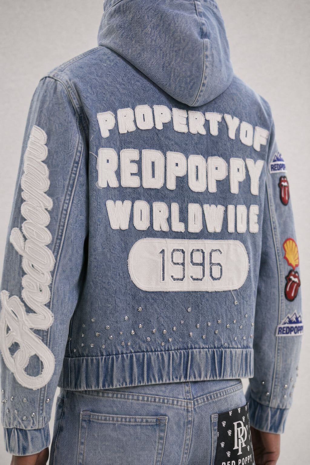 Red Poppy Patch Jacket - Graphic