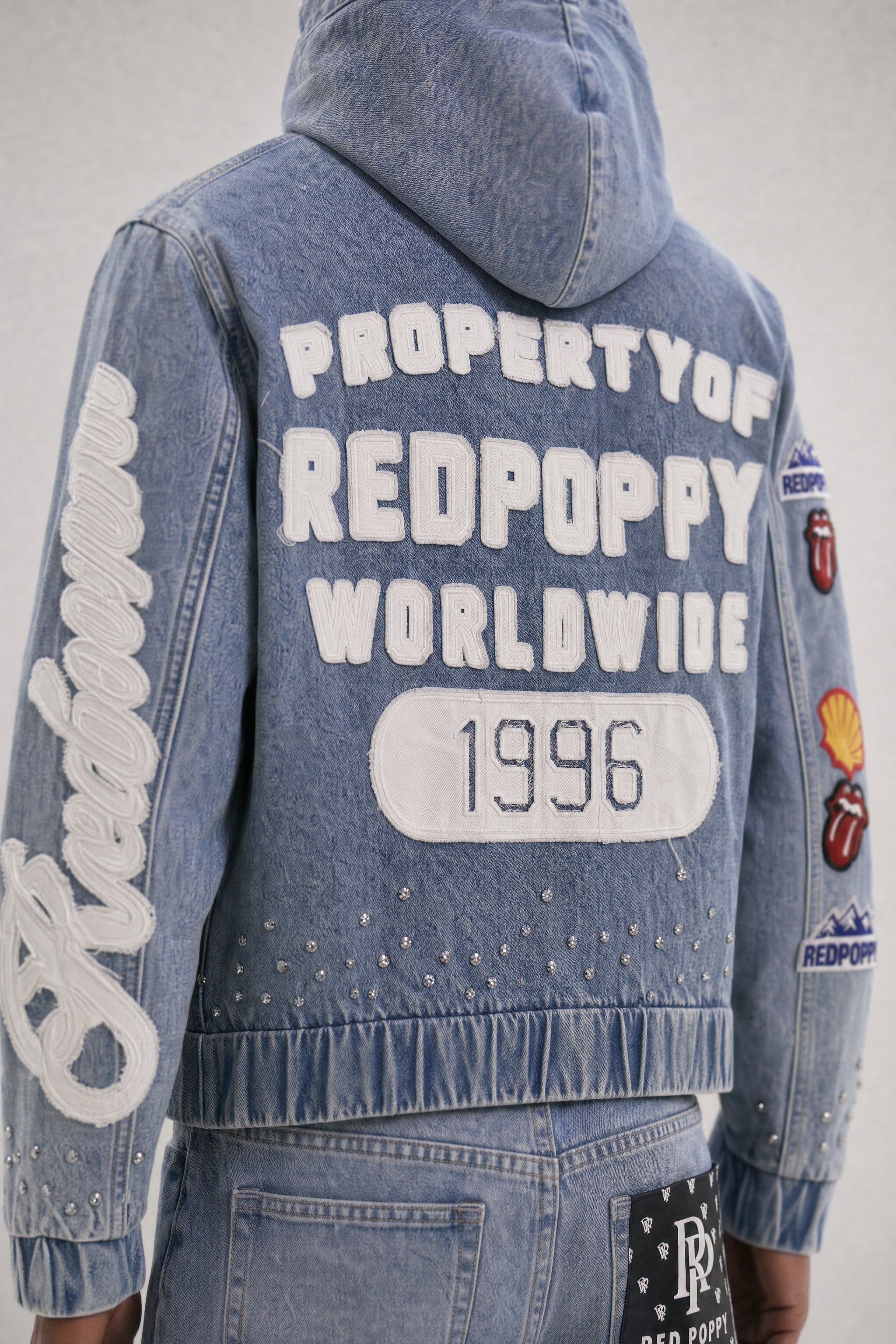 Red Poppy Patch Jacket - Graphic