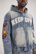 Red Poppy Patch Jacket - Graphic