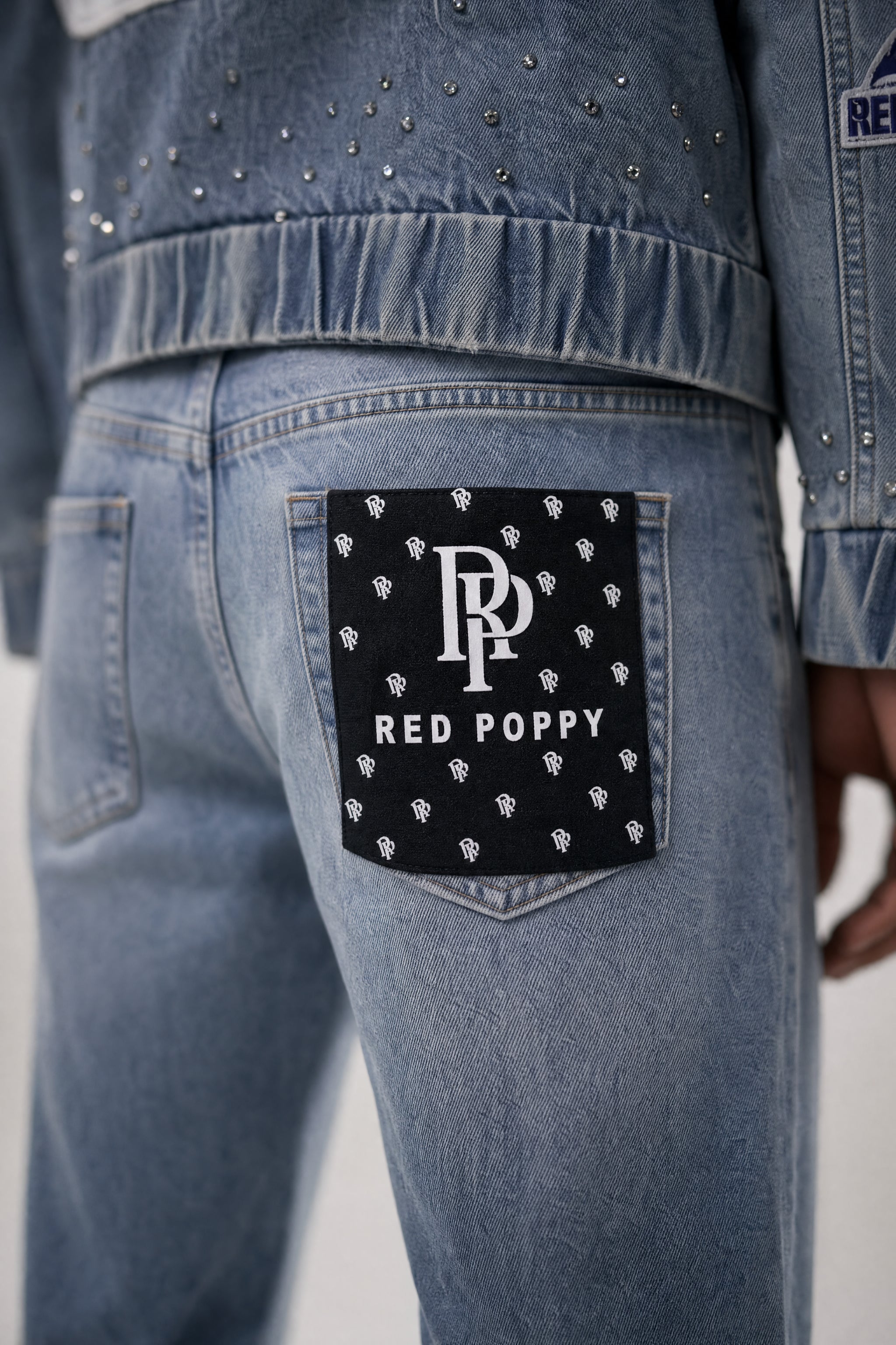 Red Poppy Car Jeans - Embellished