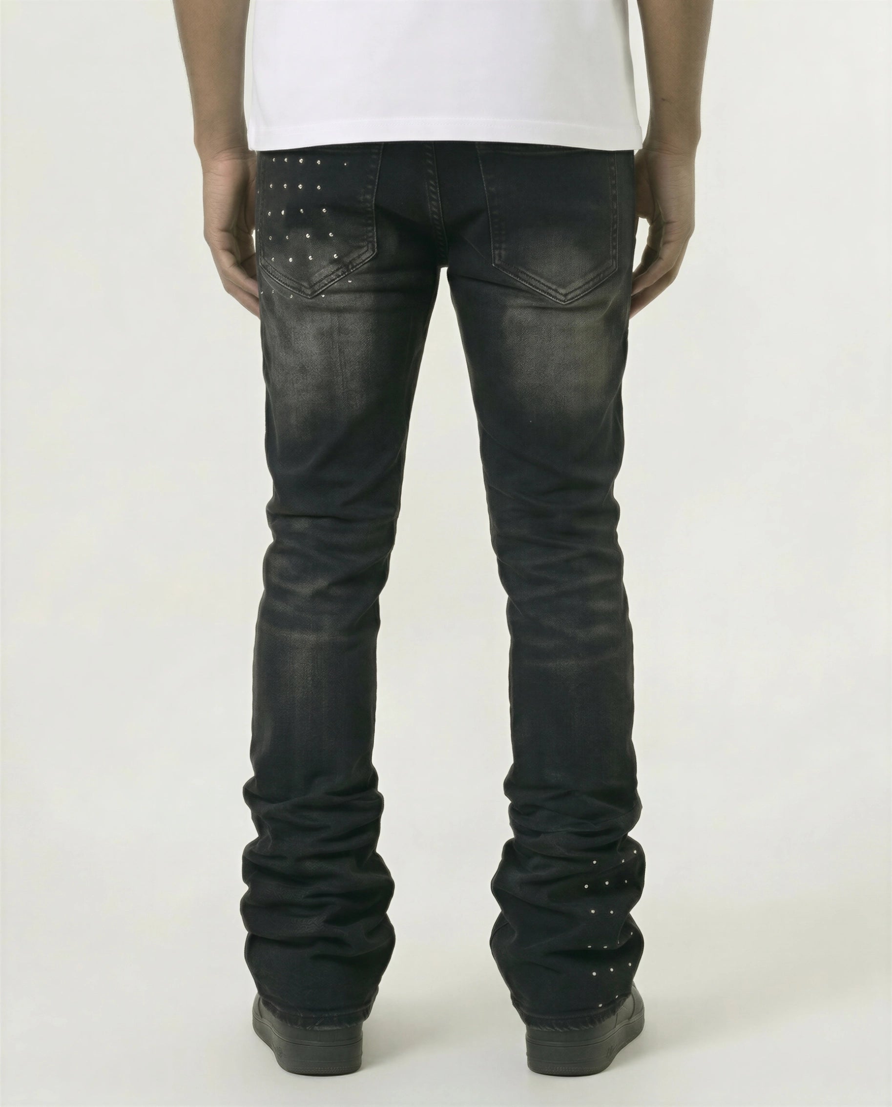 Red Poppy Logo Jeans - Stacked