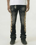 Red Poppy Logo Jeans - Stacked
