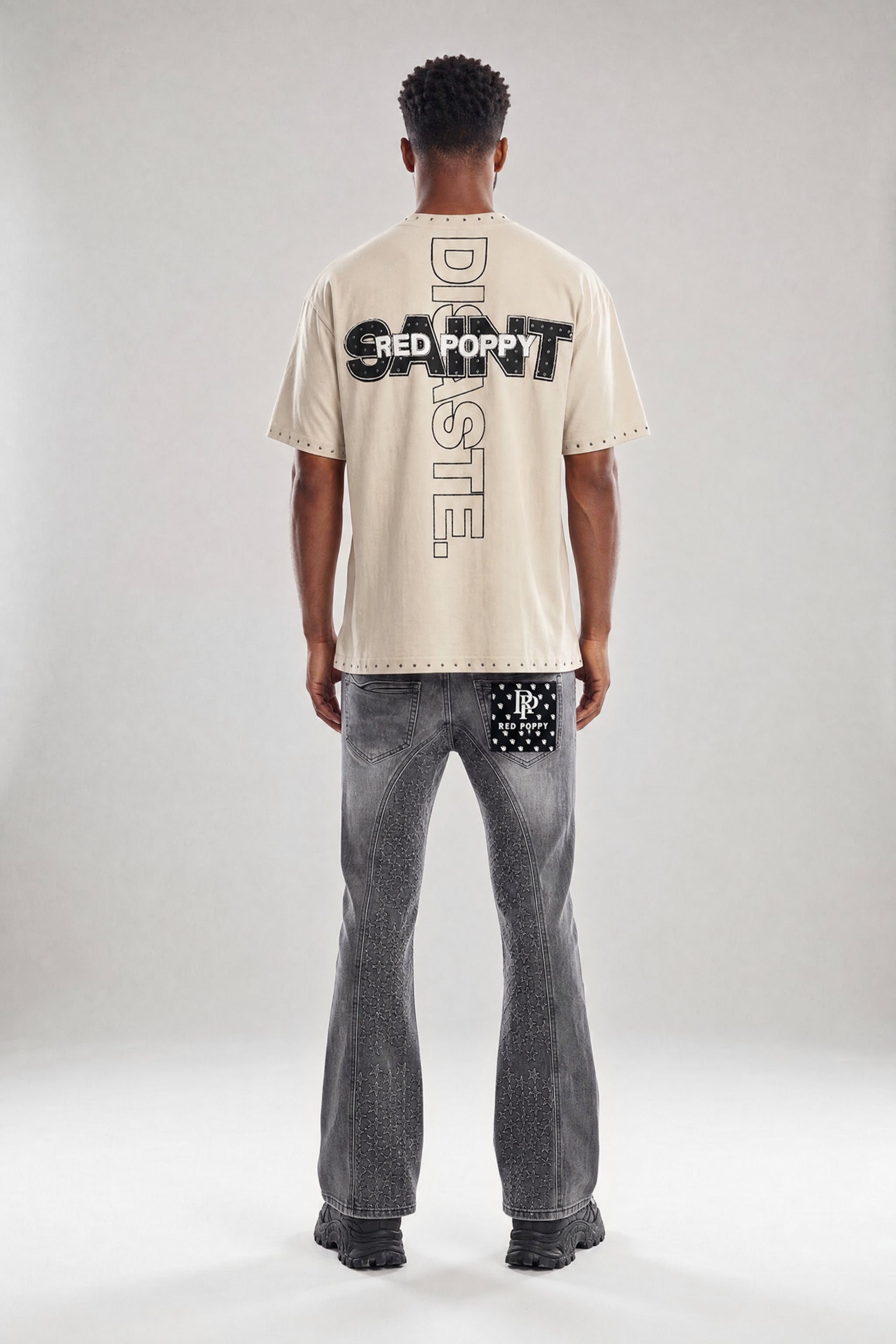 Red Poppy Saint Tee - Studded