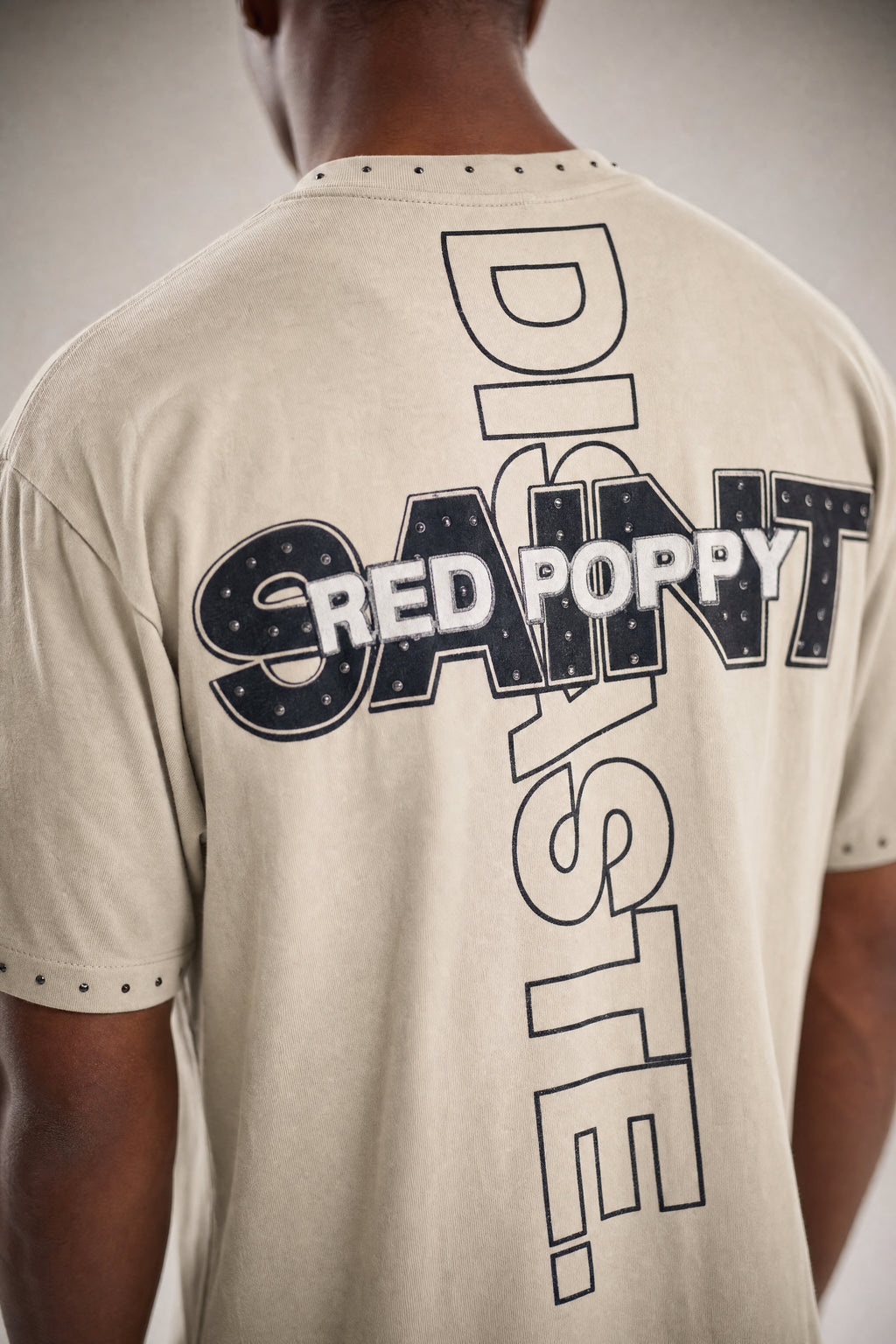 Red Poppy Saint Tee - Studded