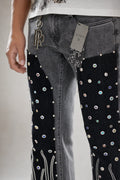 Red Poppy Flame Jeans - Embellished