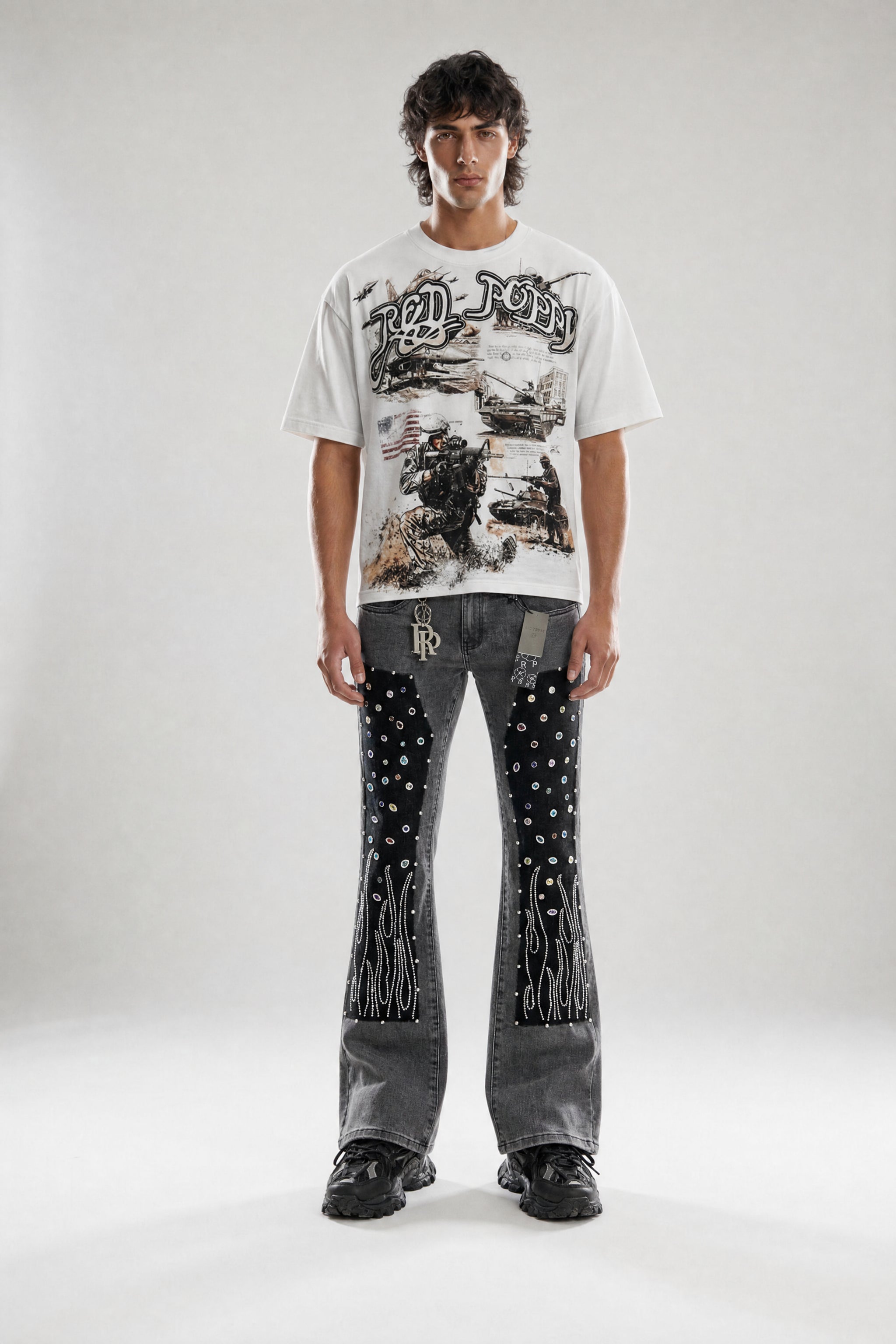 Red Poppy Military Tee - Graphic