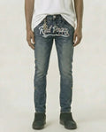 Red Poppy Graphic Jeans - Studded