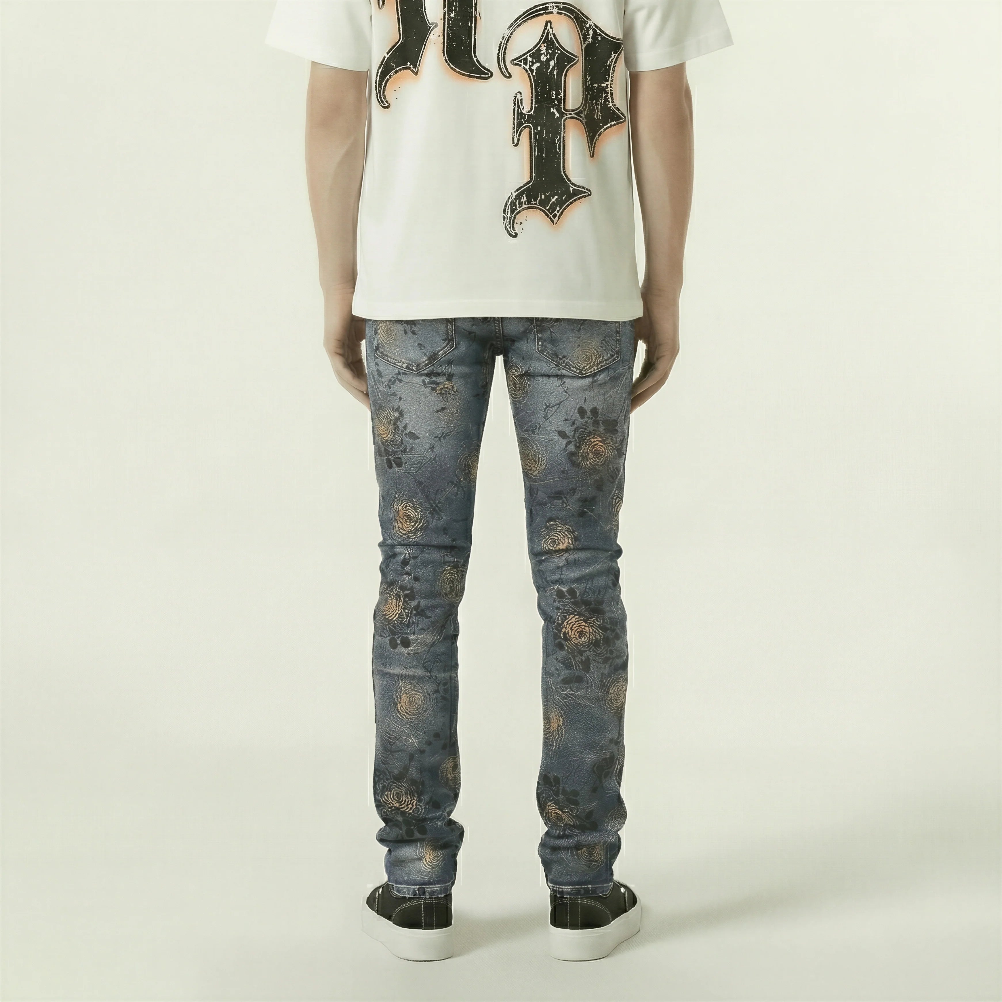 Red Poppy Waxed Jeans - Skinny Fit