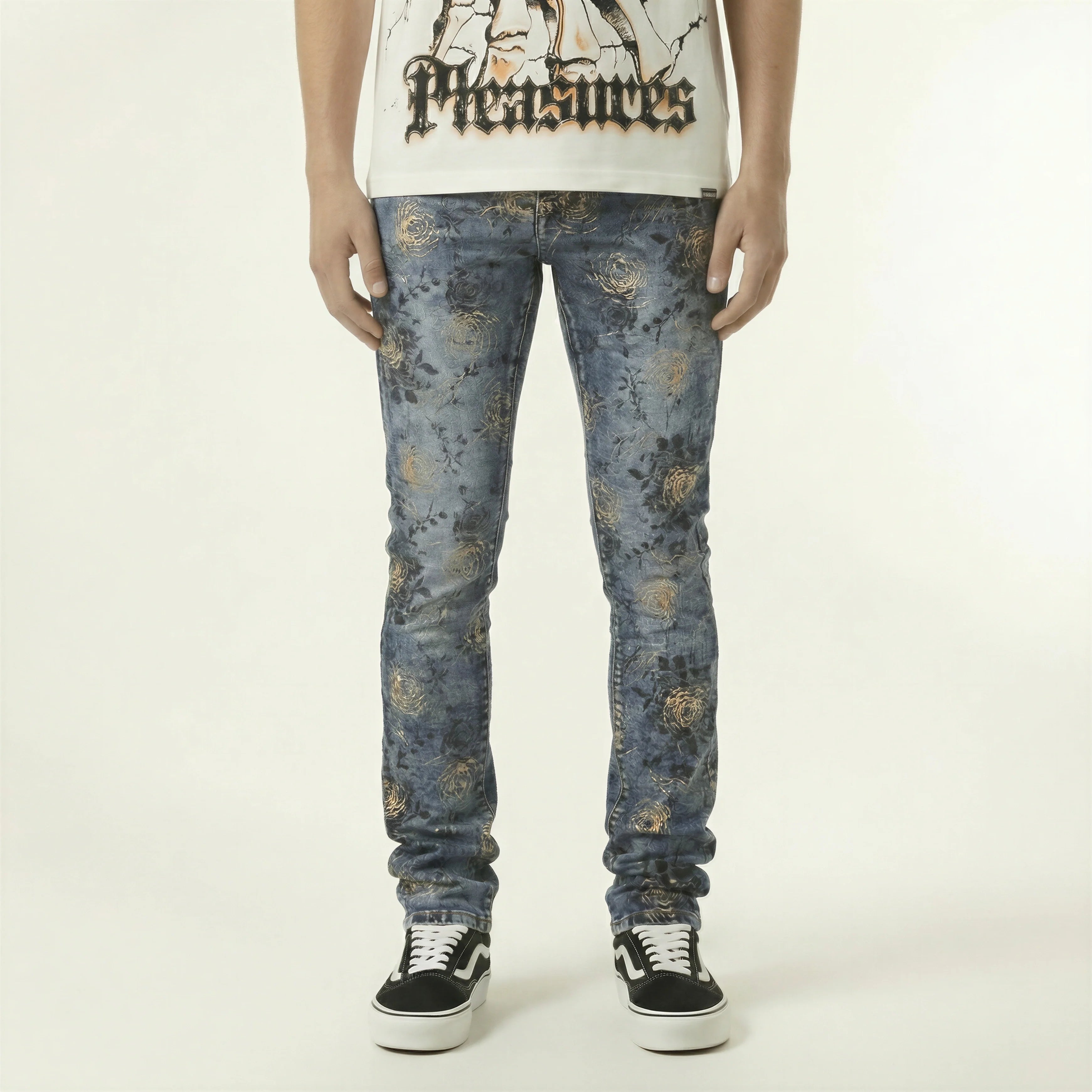 Red Poppy Waxed Jeans - Skinny Fit