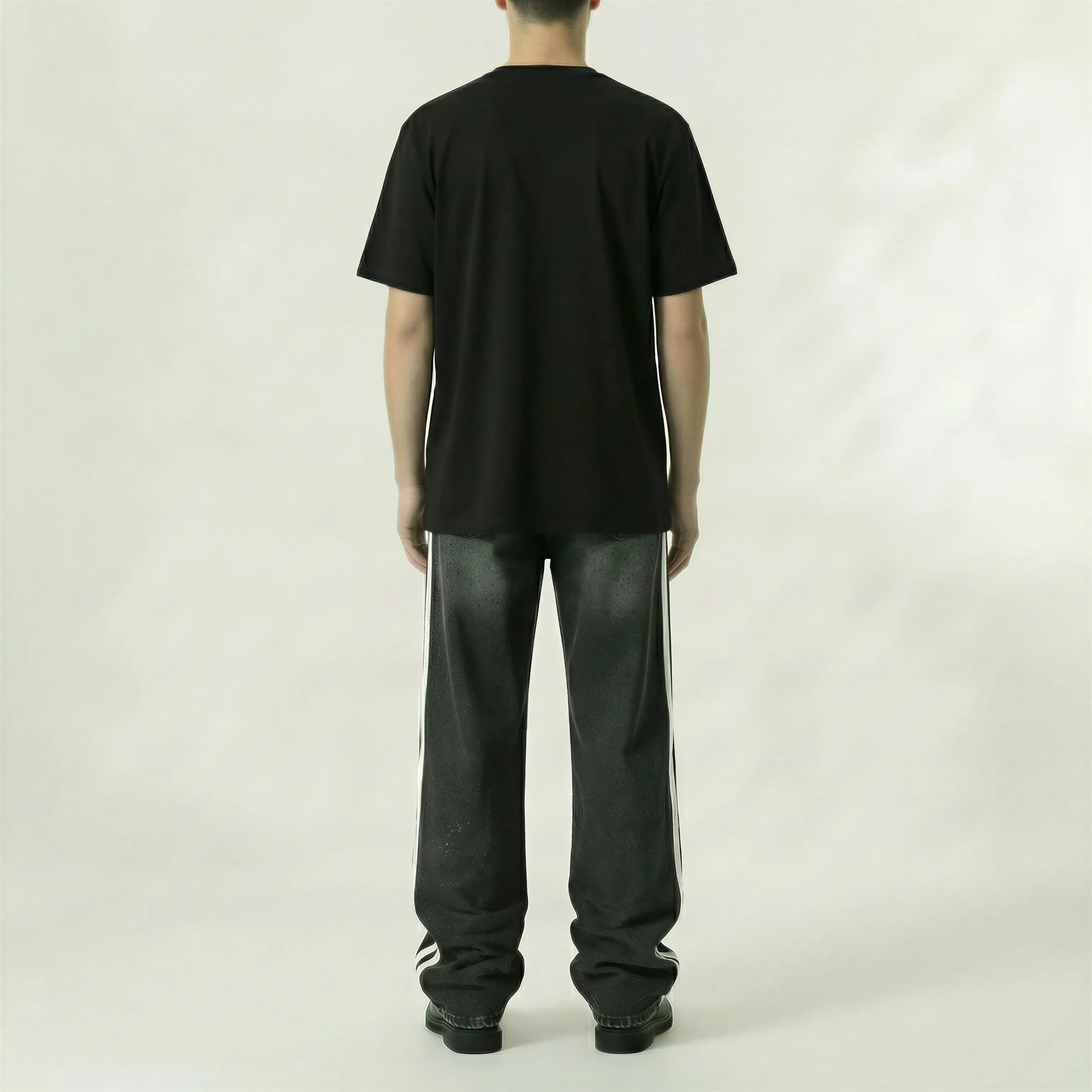 Red Poppy Side Stripe Jeans - Flare