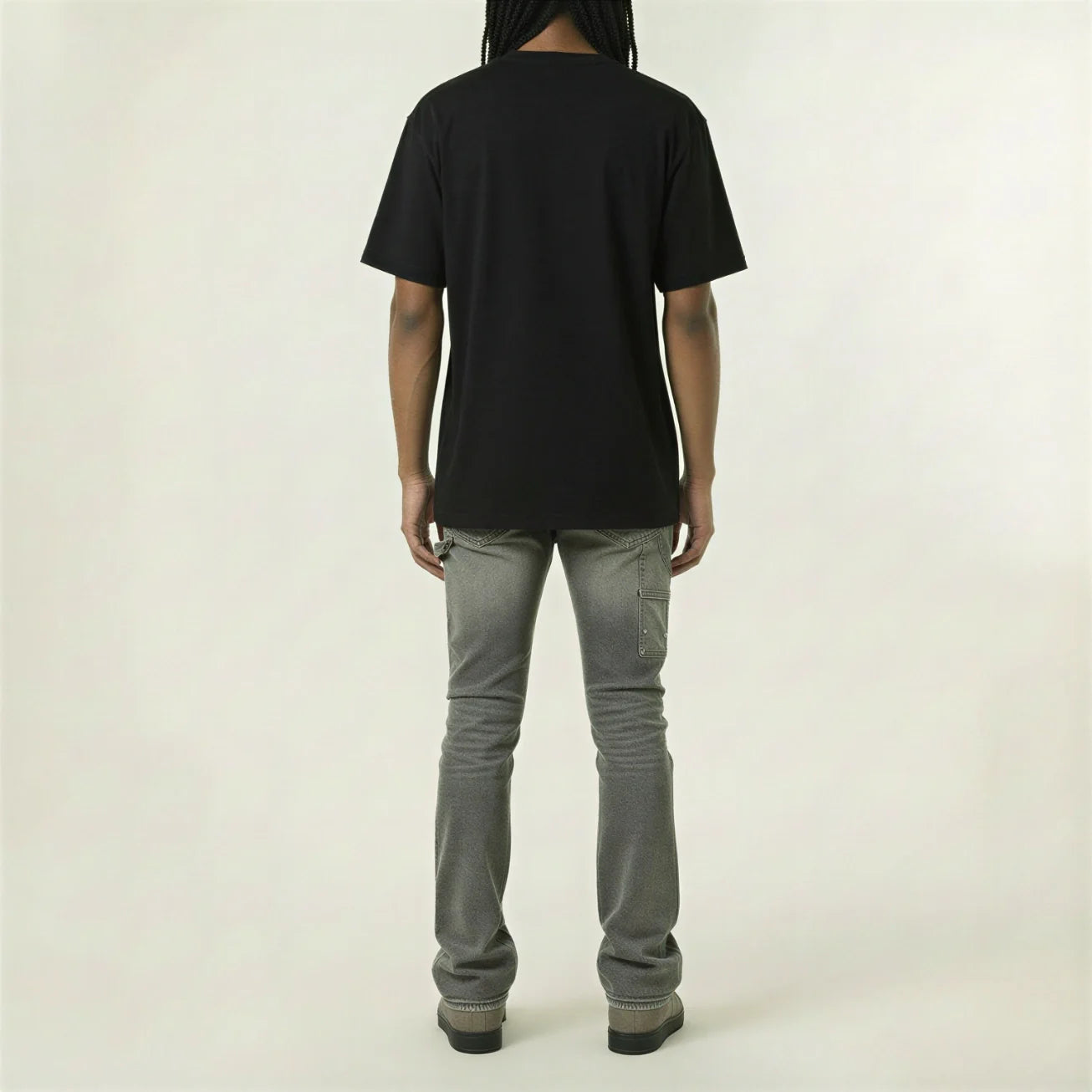 Red Poppy Embellished Jeans - Stacked